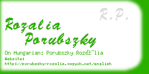 rozalia porubszky business card